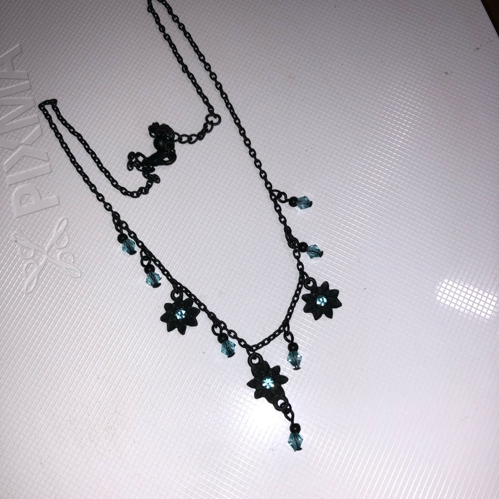 Antique Aquamarine stone & bead necklace - Picture 3 of 5